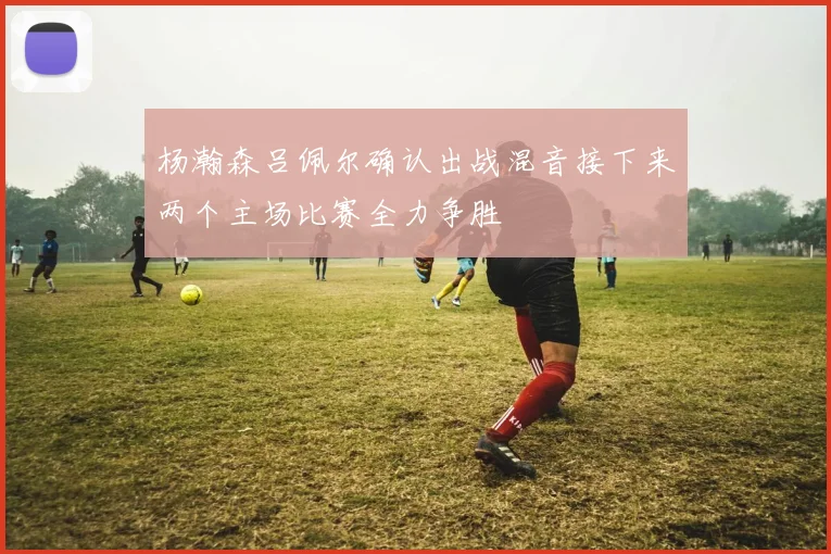 杨瀚森吕佩尔确认出战混音接下来两个主场比赛全力争胜